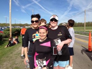 My most recent race, Kelly's Grief 5K, with my running pals Andrea and Sharon!